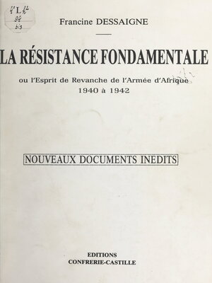 cover image of La résistance fondamentale